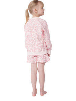 Petit Bateau Kids' Cotton Sweatshirt, Fleur Pink - view 2, Fleur Pink