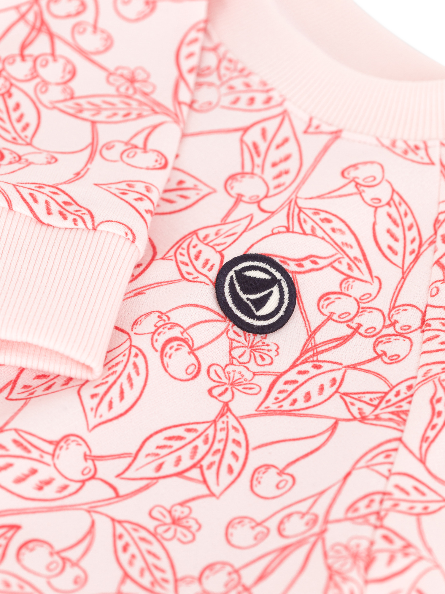 Product image 7 of 7, which shows Petit Bateau Kids' Cotton Sweatshirt, Fleur Pink, 3 years