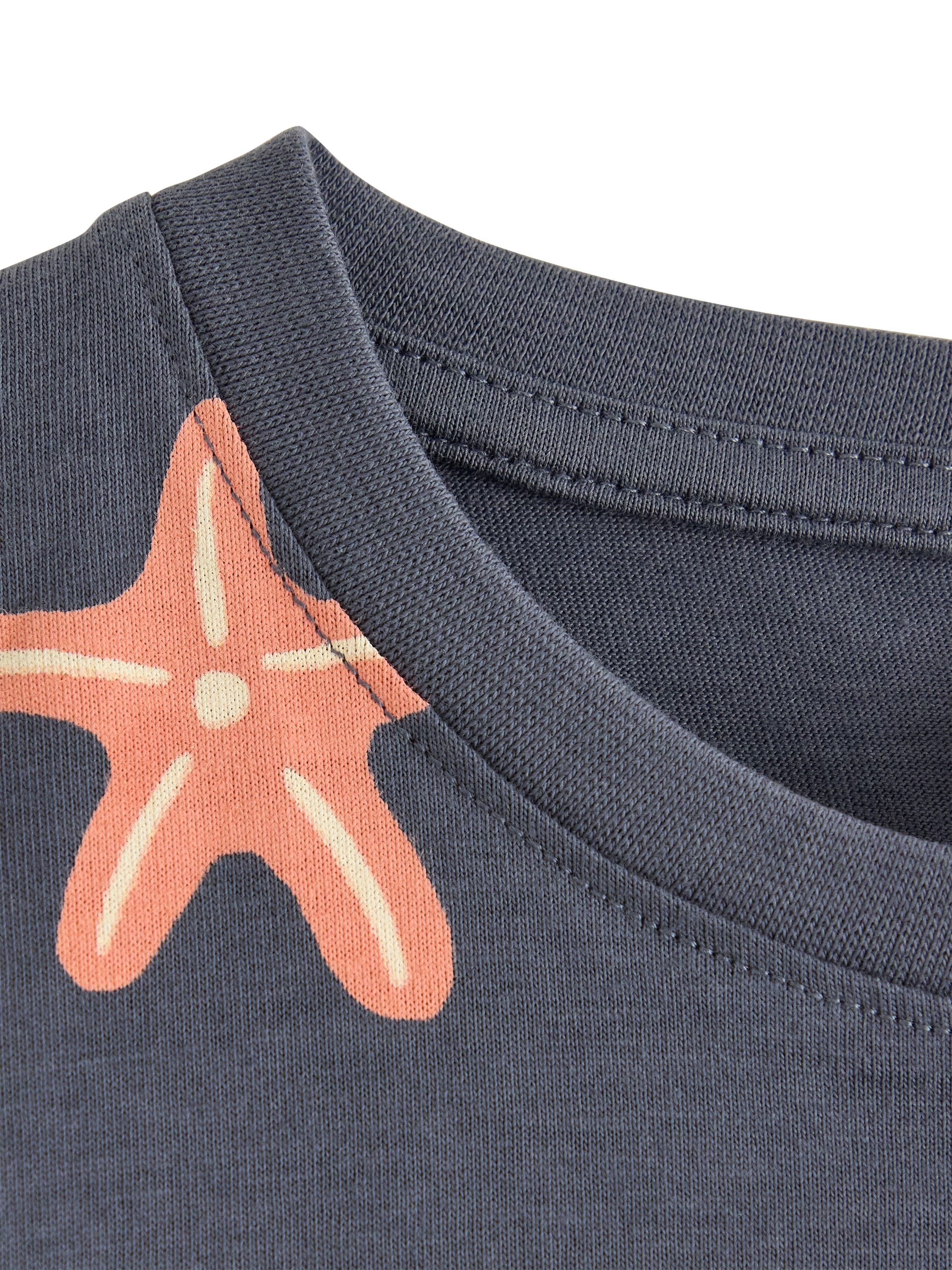 Product image 3 of 3, which shows Lindex Kids' Cotton Shell Print Crew Neck T-Shirt, Dark Grey, 4-6 years