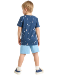 Lindex Kids' Cotton Jersey Shorts, Light Blue