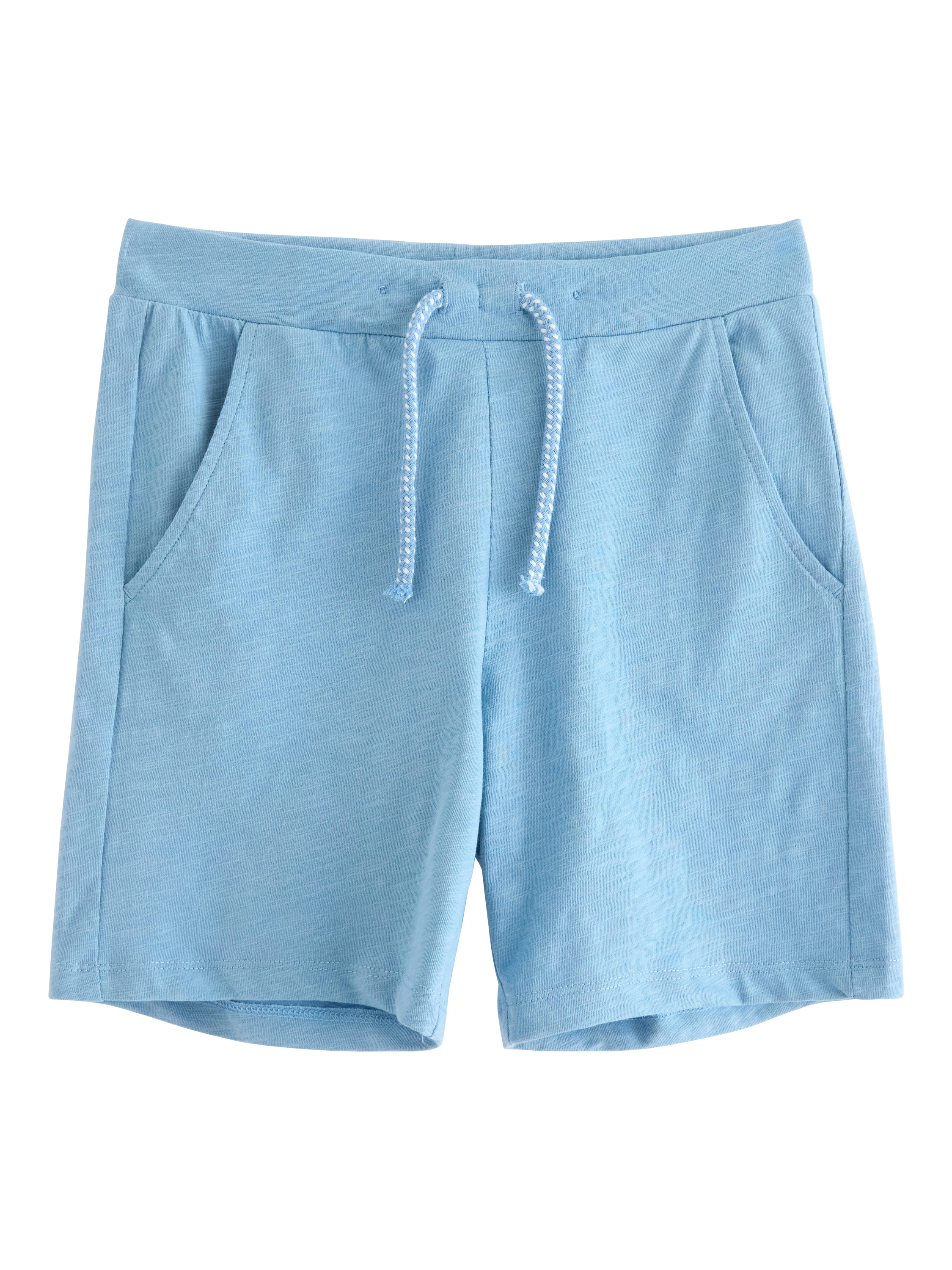 Product image 4 of 6, which shows Lindex Kids' Cotton Jersey Shorts, Light Blue, 18-24 months