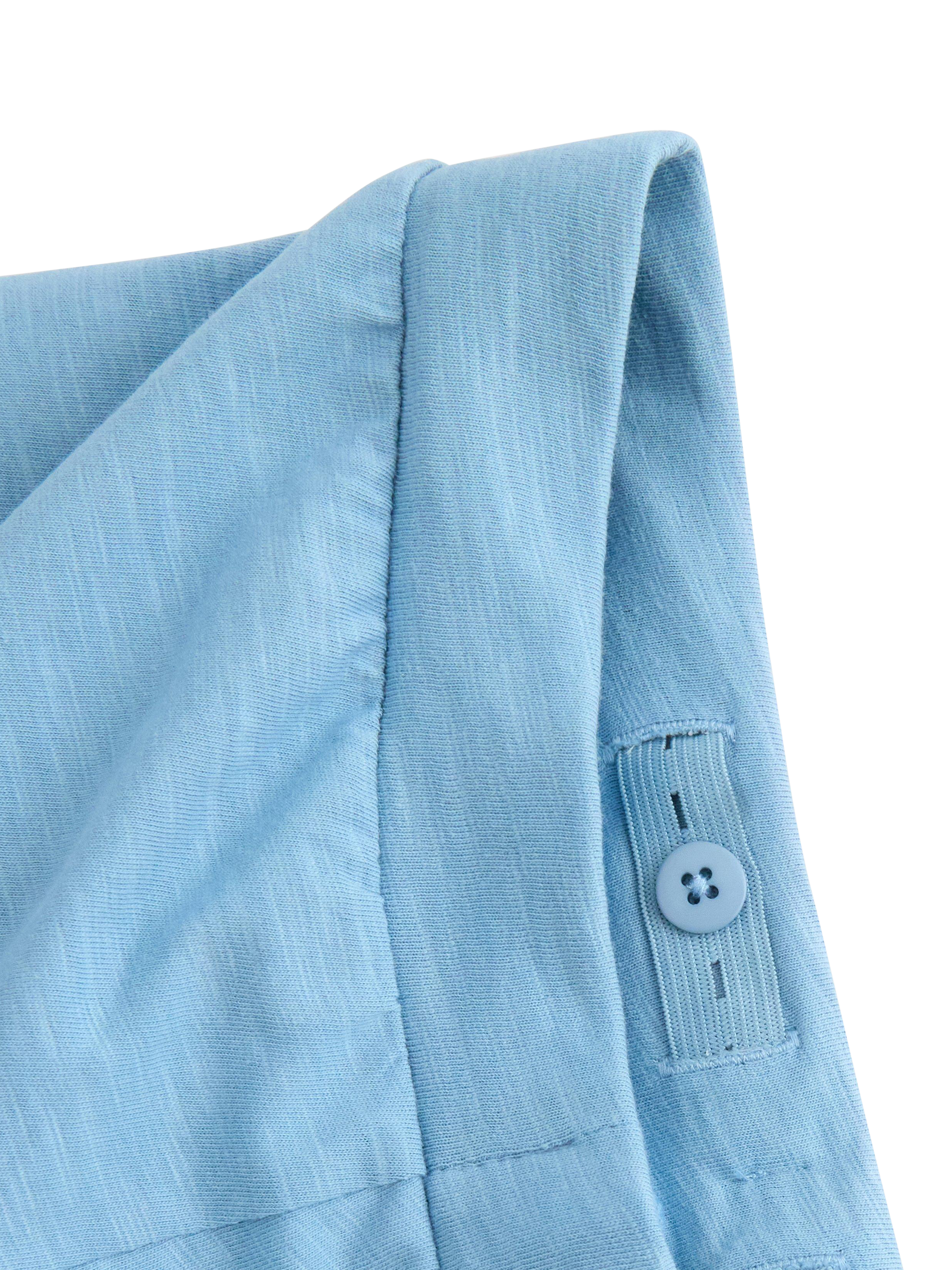 Product image 6 of 6, which shows Lindex Kids' Cotton Jersey Shorts, Light Blue, 18-24 months