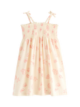 Lindex Kids' Cotton Shell Print Sleeveless Dress, White