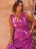 Live Unlimited Curve V-Neck Sleeveless Dress, Purple