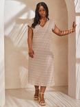 Live Unlimited Curve Stripe Crochet Dress, Multi