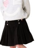 Angel & Rocket Kids' Corduroy Pleated Skirt, Black
