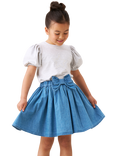 Angel & Rocket Kids' Cotton Puff Sleeve Star Motif T-Shirt, Grey