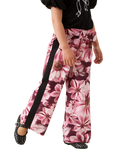 Angel & Rocket Kids' Floral and Stripe Print Wide Leg Trousers, Pink/Multi