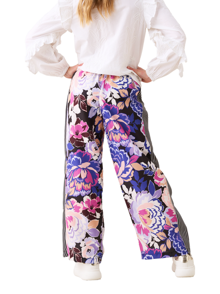 Angel & Rocket Kids' Printed Wide Leg Trousers, Multi - view 2, Multi