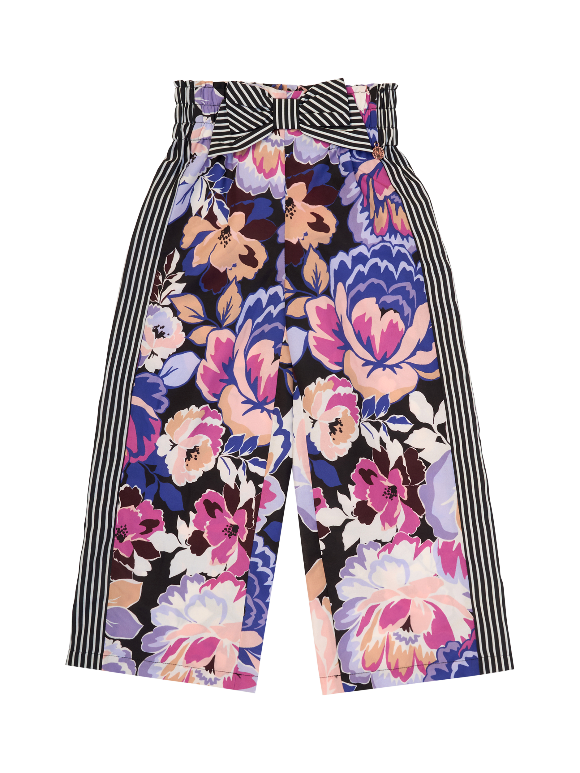 Product image 6 of 8, which shows Angel & Rocket Kids' Printed Wide Leg Trousers, Multi, 3 years