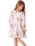 Angel & Rocket Kids' Long Sleeved Floral Print Boho Dress, Multi