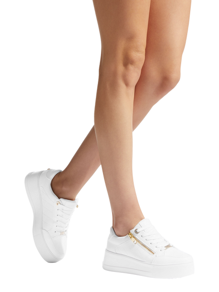 Carvela Jive Zip Flatform Trainers - view 2, White