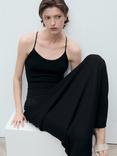 Mango Martin Sleeveless Cross Back Maxi Dress, Black