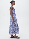 Mango Ramona Floral Dress, Medium Blue