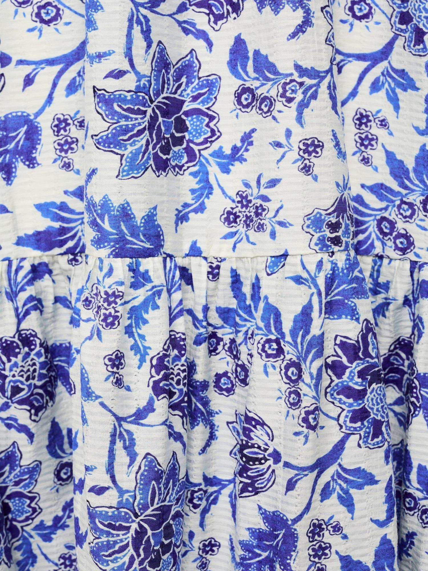 Product image 5 of 8, which shows Mango Ramona Floral Dress, Medium Blue, 10