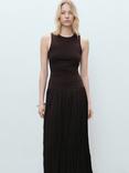 Mango Parrot Sleeveless Maxi Dress, Brown