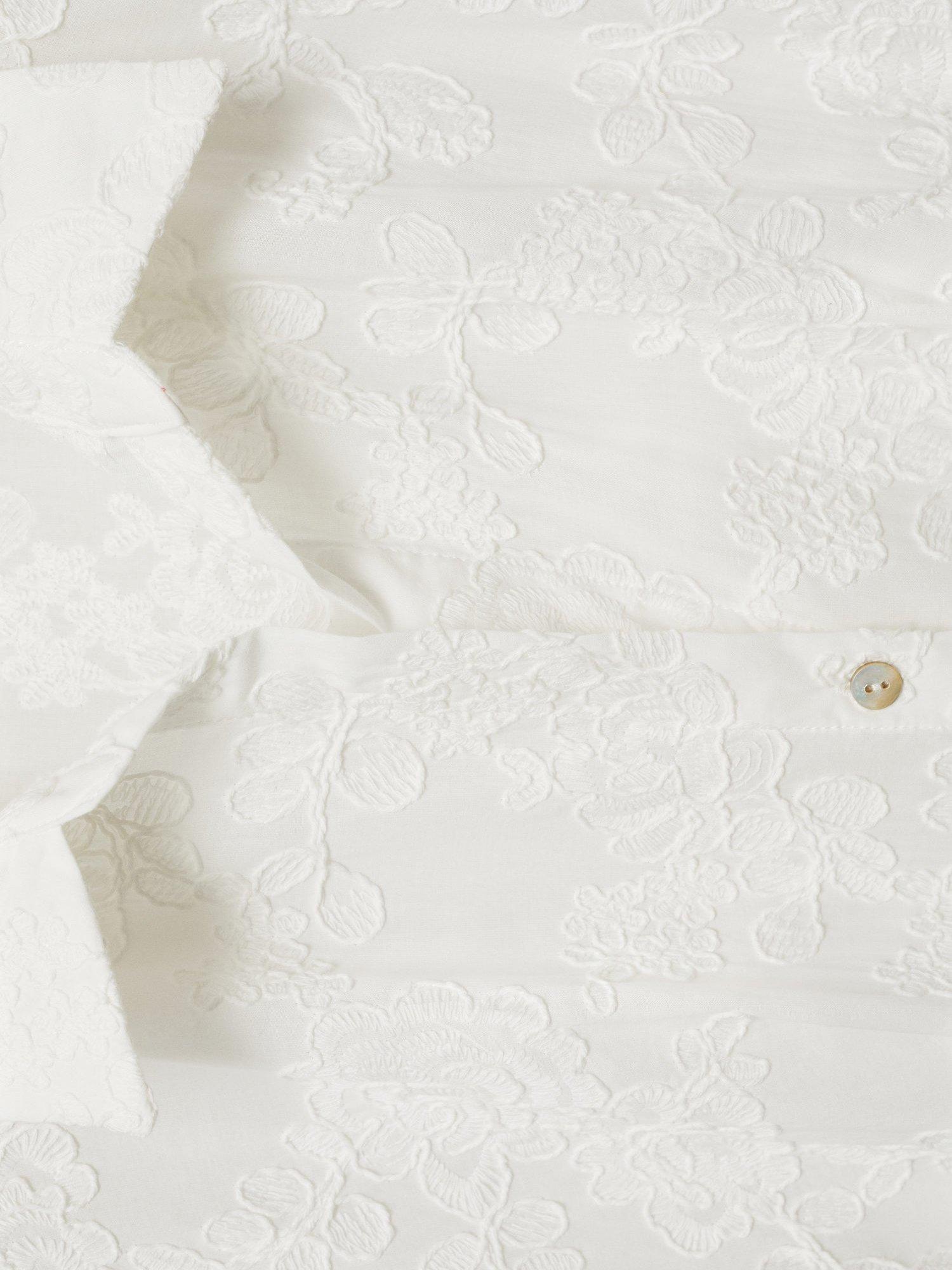 Product image 5 of 9, which shows Mango Sarita Embroidered Shirt Dress, White, 16