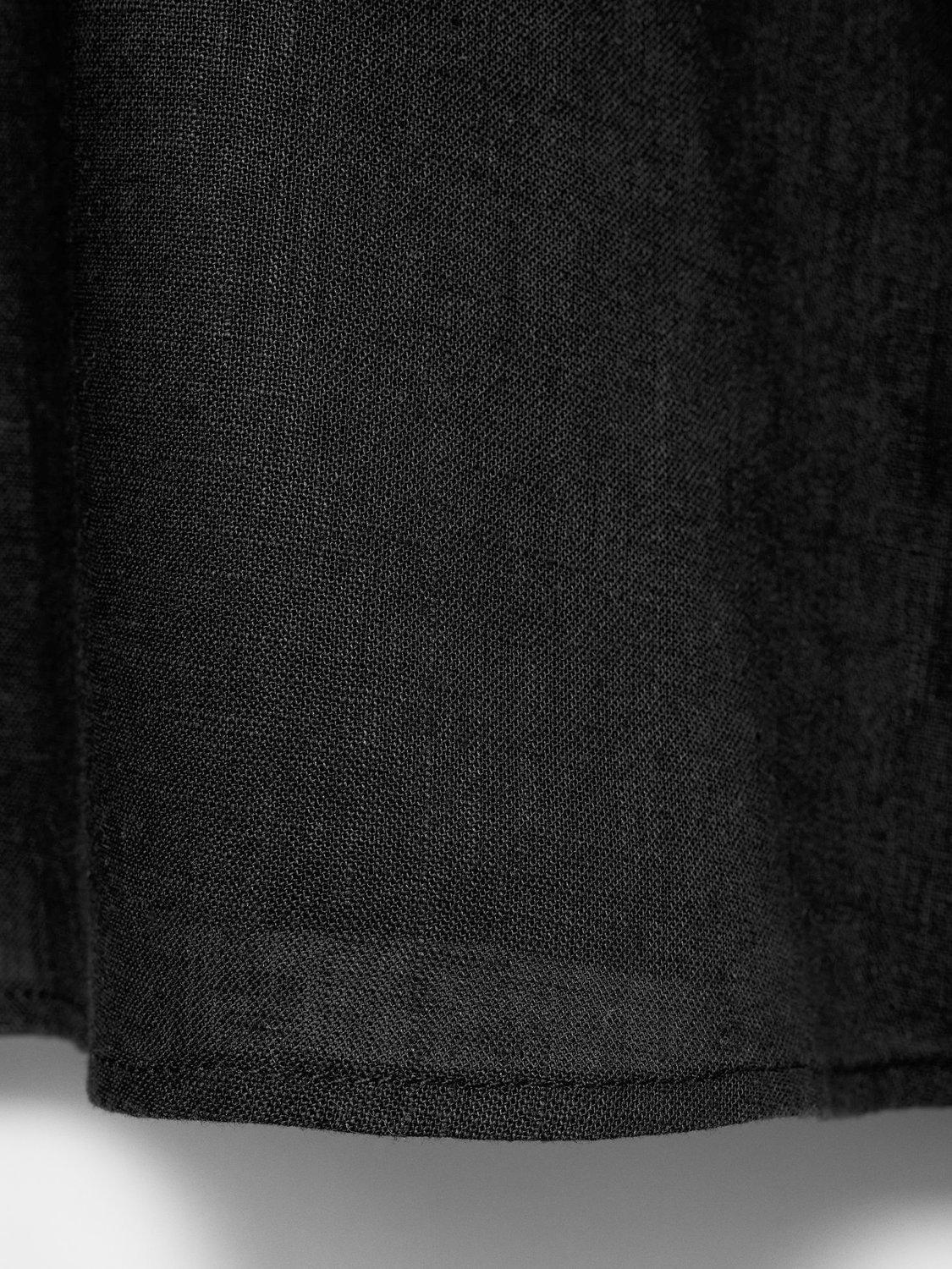 Product image 5 of 7, which shows Mango Pai Linen Rich Short Sleeve Shirt, Black, 10