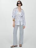 Mango Rita Floral Embroidered Cotton Shirt