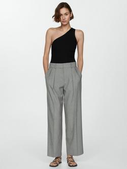 Mango Asim One Shoulder Knit Top - view 2, Black