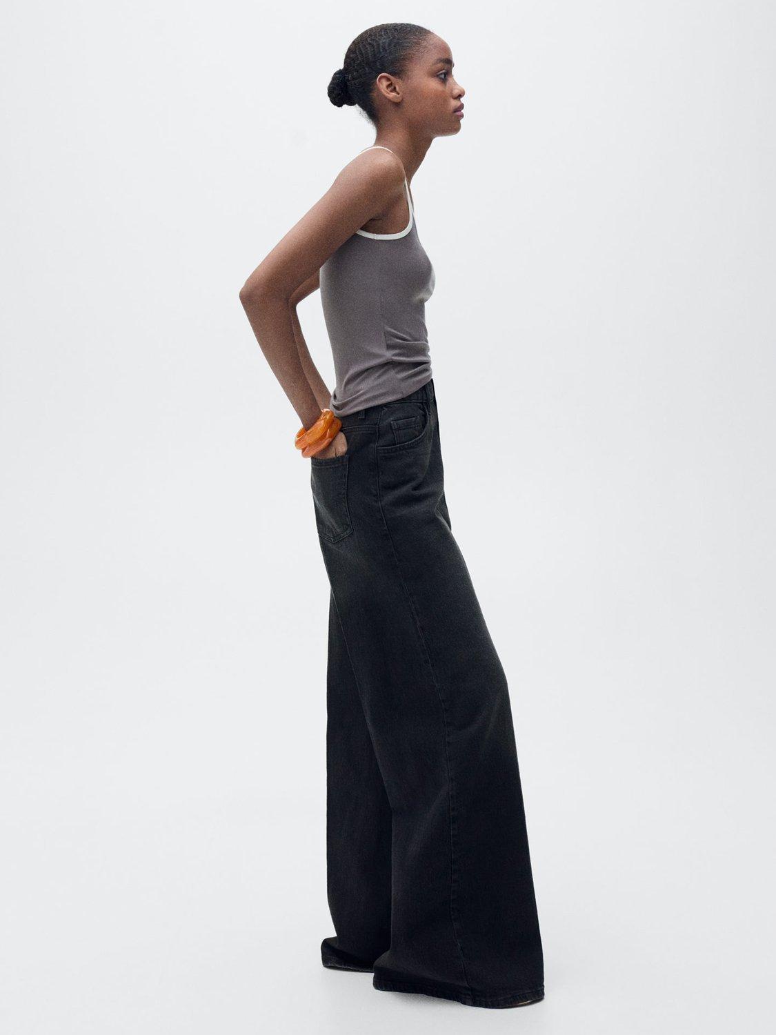 Product image 6 of 7, which shows Mango Aurora Scoop Neck Top, Grey, S