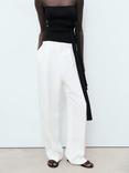 Mango Bruma Tailored Trousers, White