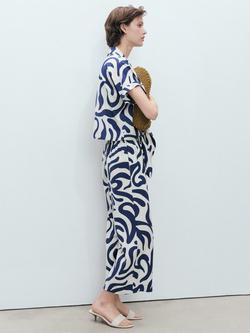 Mango Life Trousers, Natural/Multi - view 2, Natural/Multi