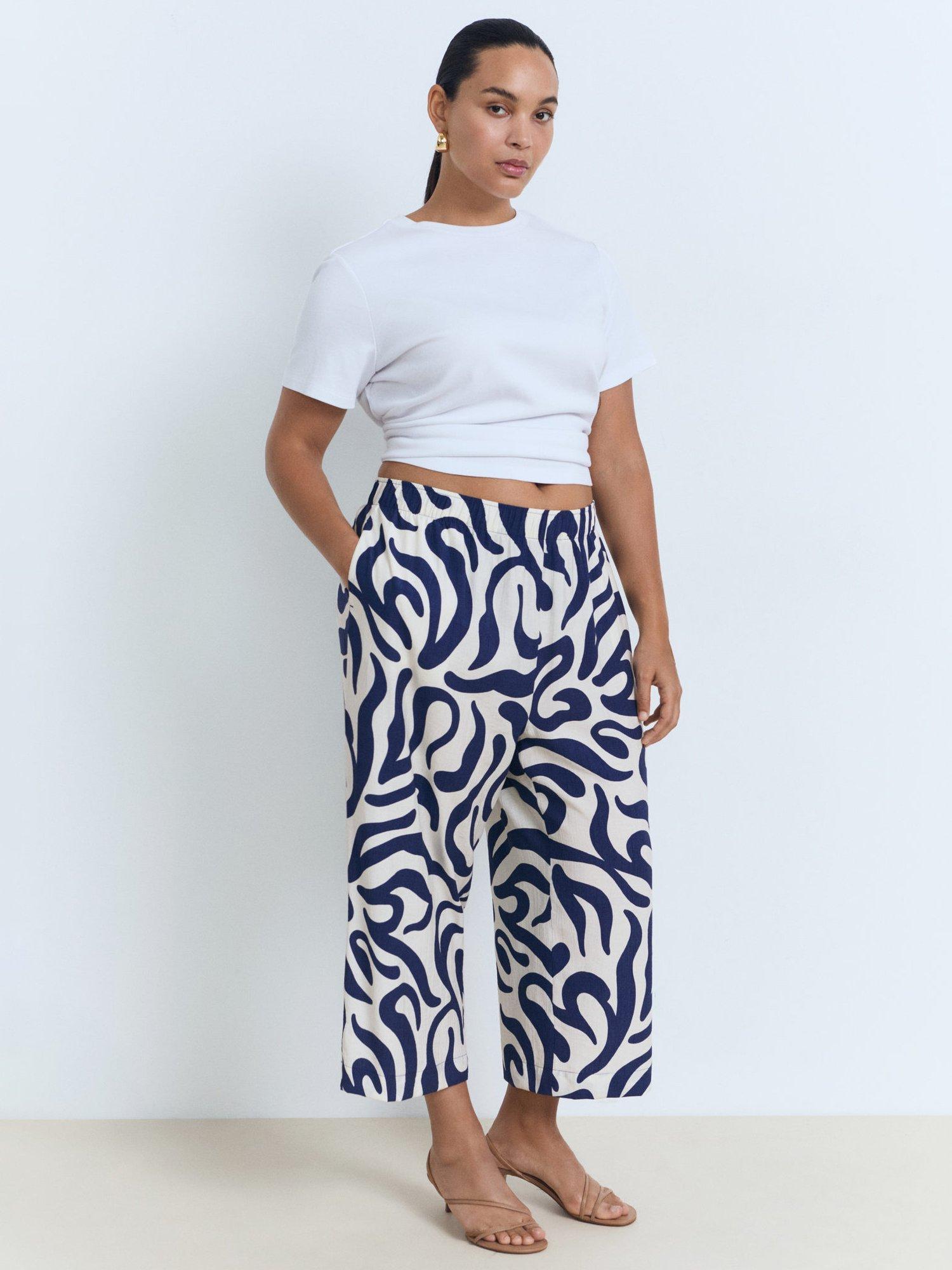 Product image 7 of 8, which shows Mango Life Trousers, Natural/Multi, 6XL