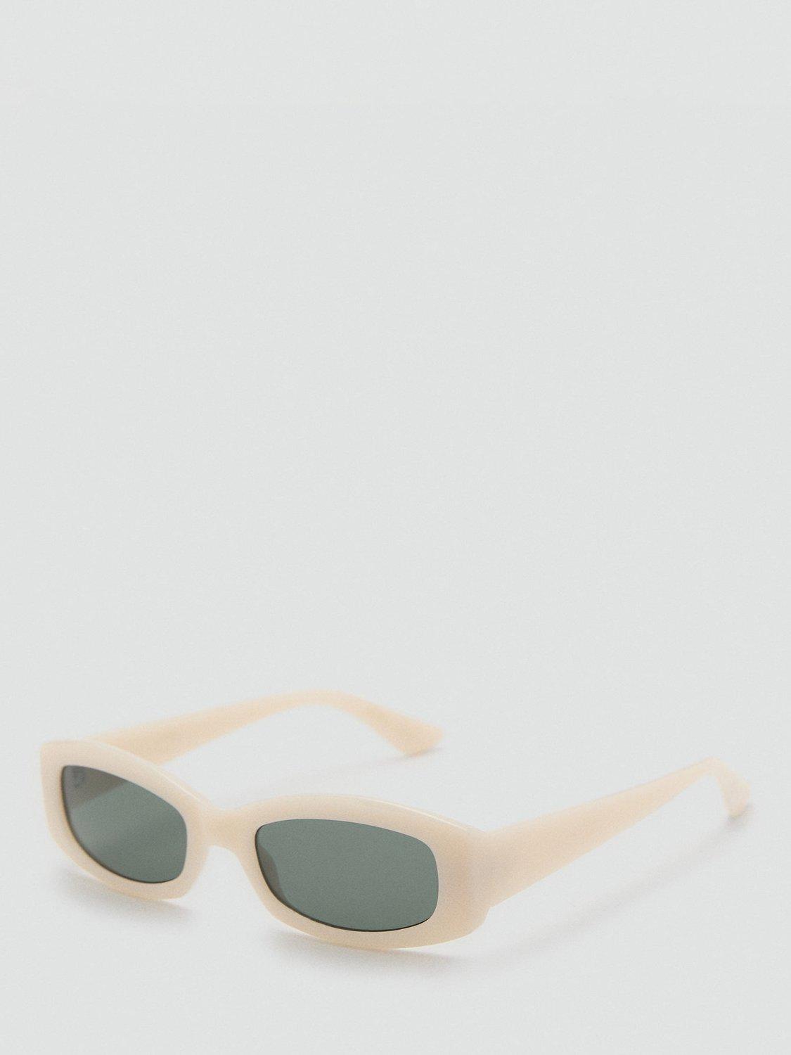 Product image 2 of 4, which shows Mango Millie Oval Sunglasses, White, One Size