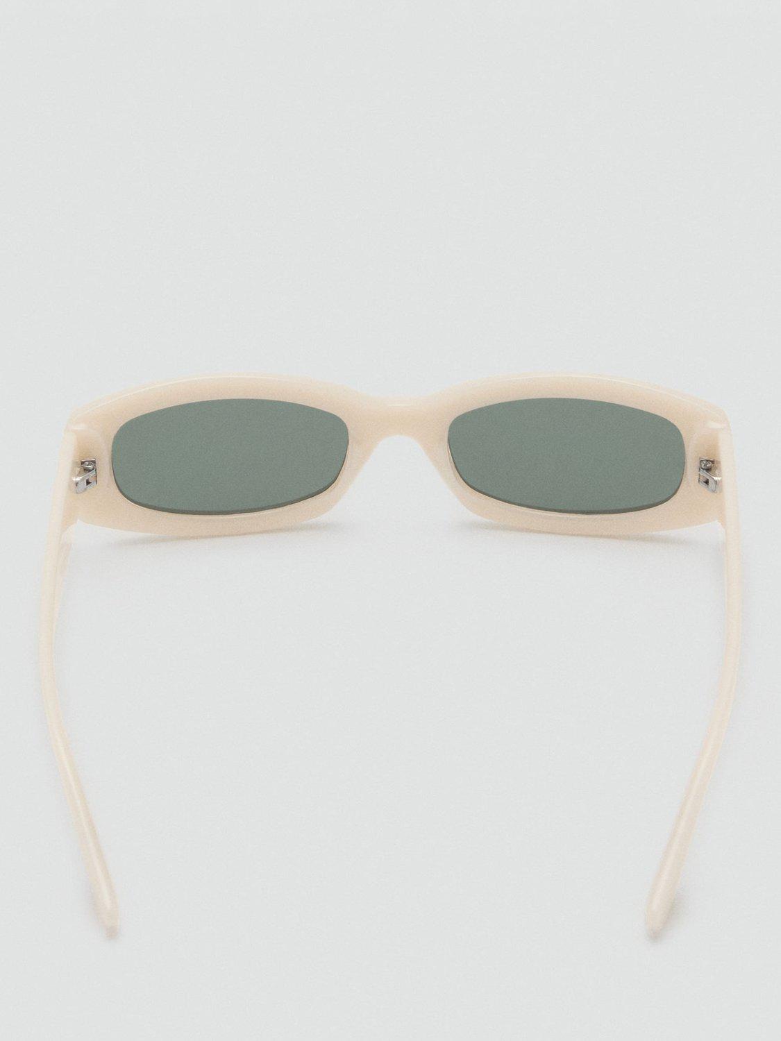 Product image 3 of 4, which shows Mango Millie Oval Sunglasses, White, One Size