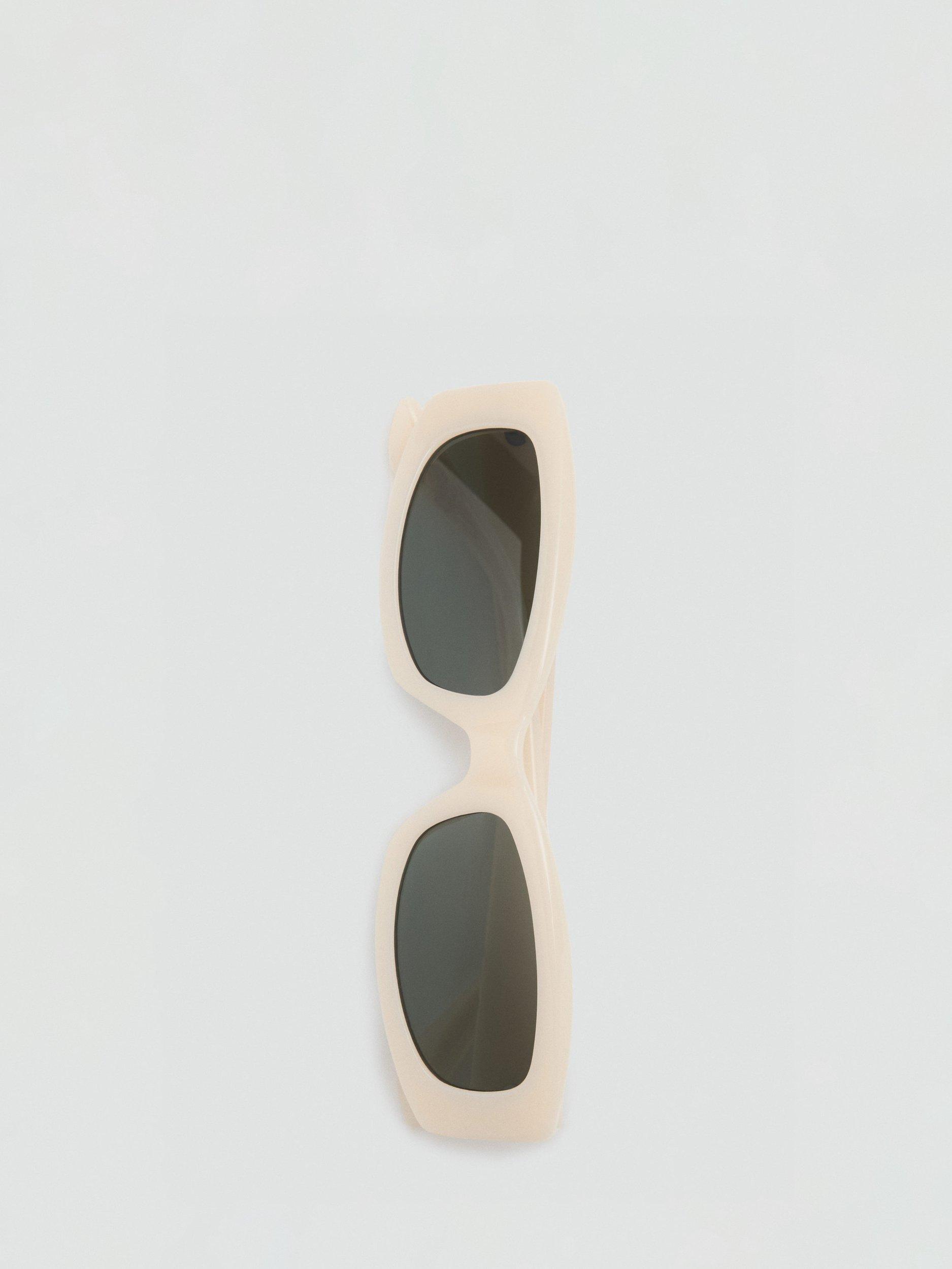 Product image 4 of 4, which shows Mango Millie Oval Sunglasses, White, One Size