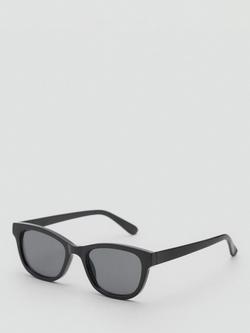 Mango Moi Rectangular Sunglasses - view 2, Black