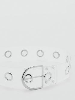 Mango Crucero Die Cut Vinyl Belt, Natural White - view 2, Natural White