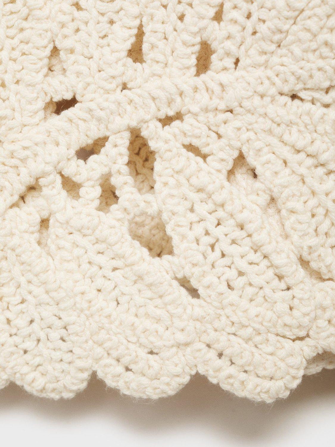Product image 5 of 6, which shows Mango Isabel Cotton Blend Cropped Cardigan, Light Beige, L
