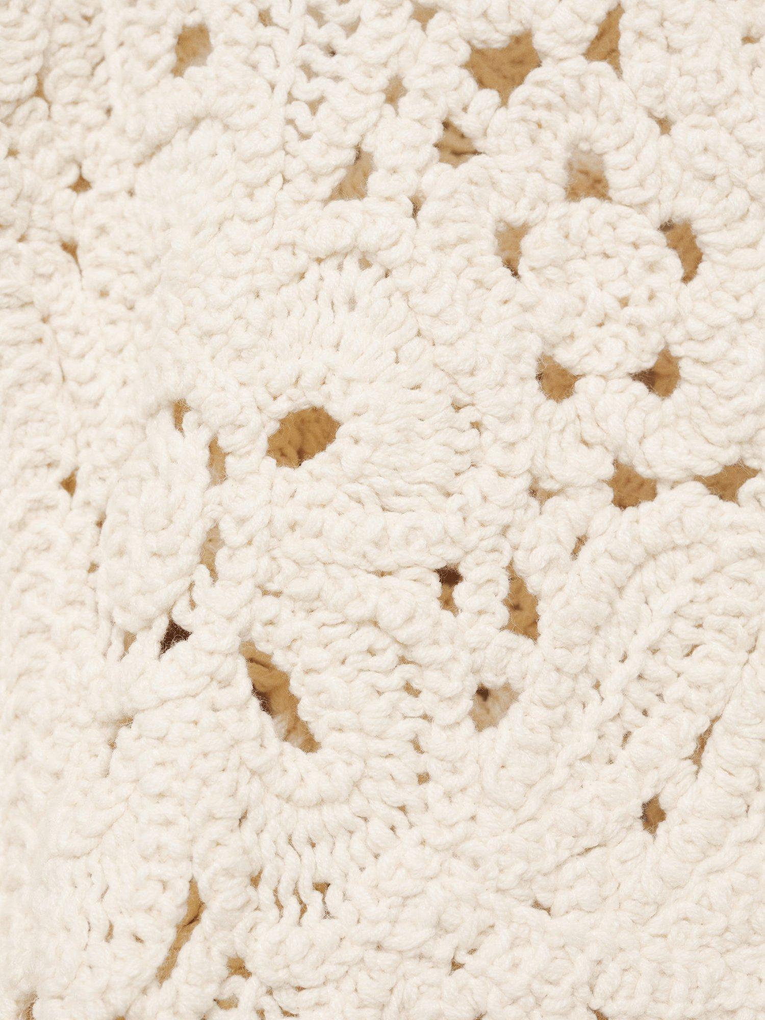 Product image 6 of 6, which shows Mango Isabel Cotton Blend Cropped Cardigan, Light Beige, L