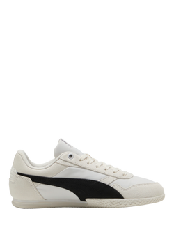 PUMA Bella Donna Nylon Lace Up Trainers, Off White/Black, Off White/Black
