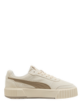 PUMA Carina Mia Suede Blend Lace Up Trainers, Beige