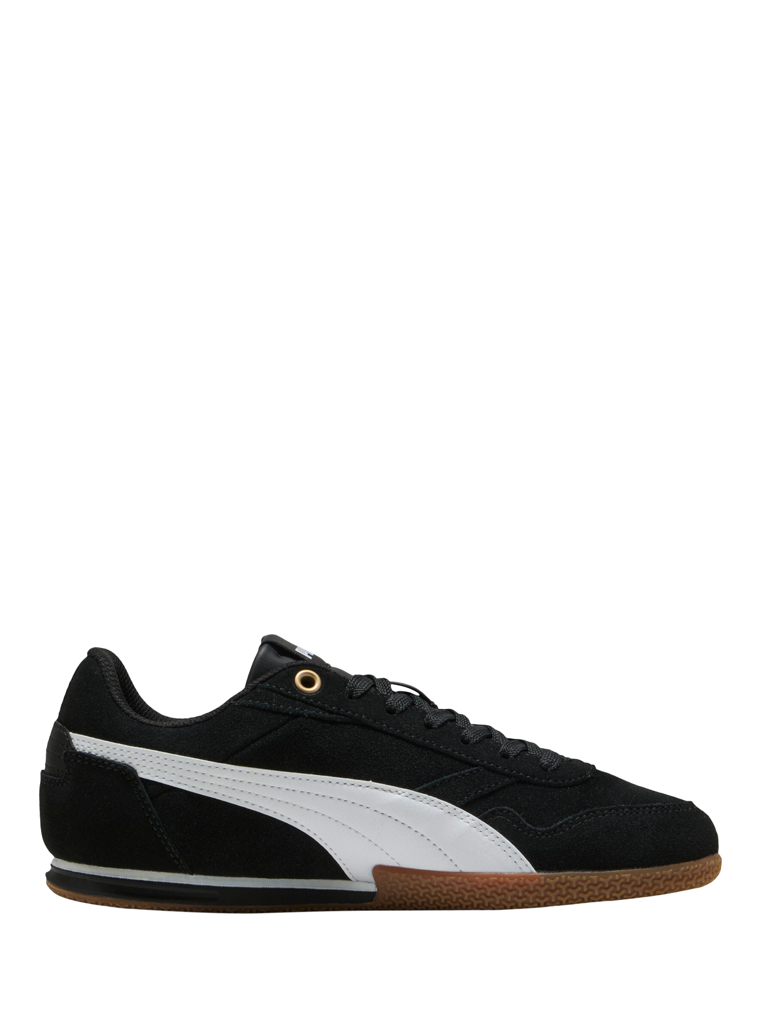 PUMA Bella Donna SD Suede Lace Up Trainers, Puma Blk Puma-wht
