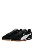 PUMA Bella Donna SD Suede Lace Up Trainers, Puma Blk Puma-wht
