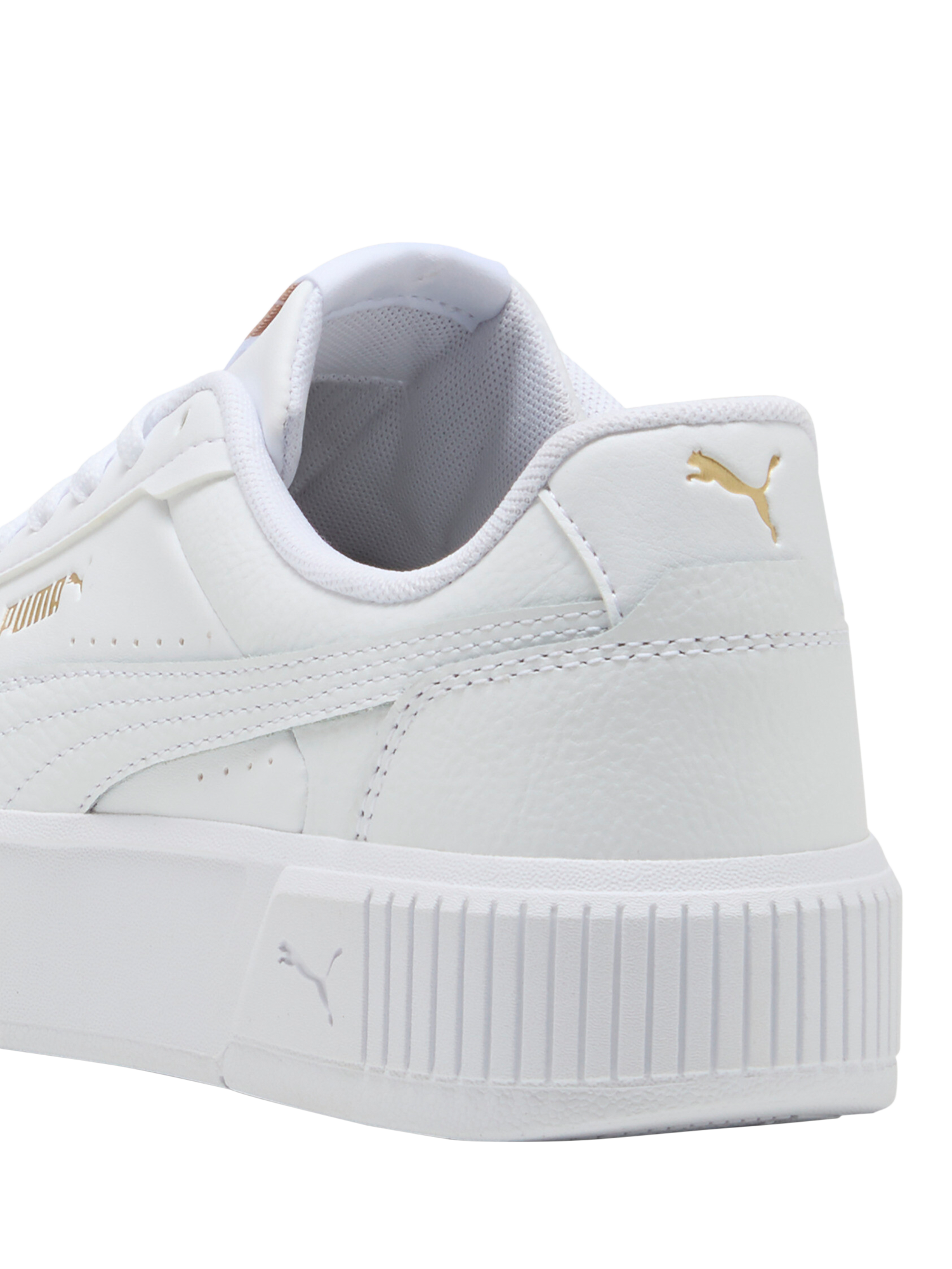 Product image 3 of 6, which shows PUMA Carina Mia Lace Up Trainers, White, 4
