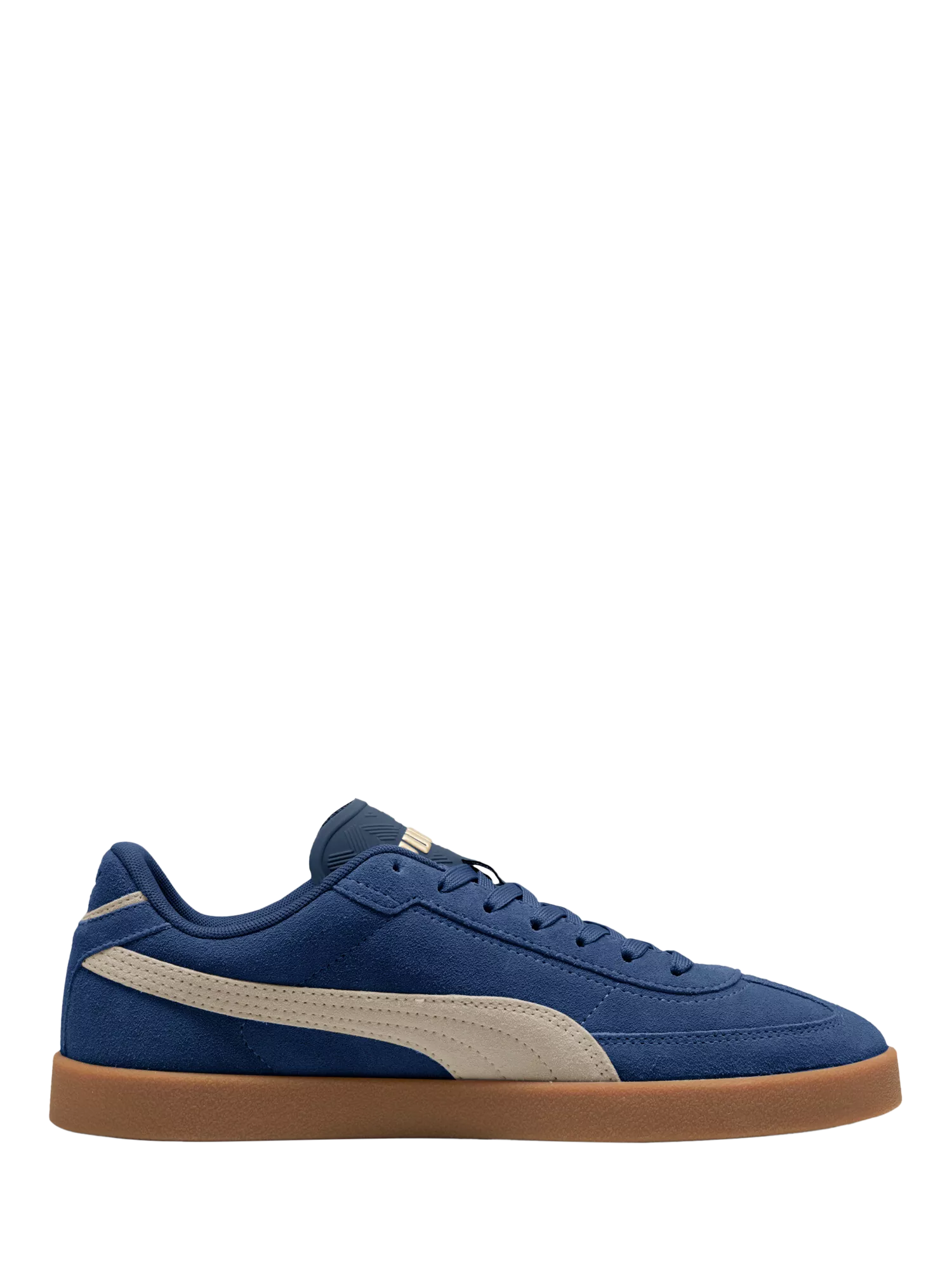 PUMA Club II Era Suede Lace Up Trainers, Blue/Beige