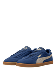 PUMA Club II Era Suede Lace Up Trainers, Blue/Beige