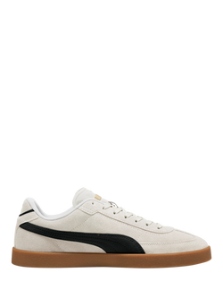 PUMA Club II Era Suede Lace Up Trainers, Grey/Black, Grey/Black