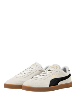 PUMA Club II Era Suede Lace Up Trainers, Grey/Black - view 2, Grey/Black