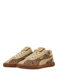 PUMA Club Kayzer Animal Print Lace Up Trainers, Beige/Multi