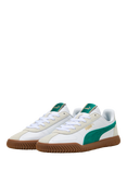 PUMA Club Kayzer Suede Blend Lace Up Trainers, White/Multi