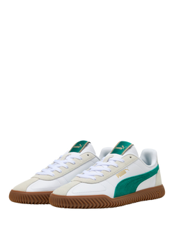 PUMA Club Kayzer Suede Blend Lace Up Trainers, White/Multi - view 2, White/Multi