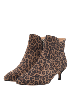 WODEN SHOE THE BEAR Saga Suede Blend Ankle Boots, Brown/Black - view 2, Brown/Black