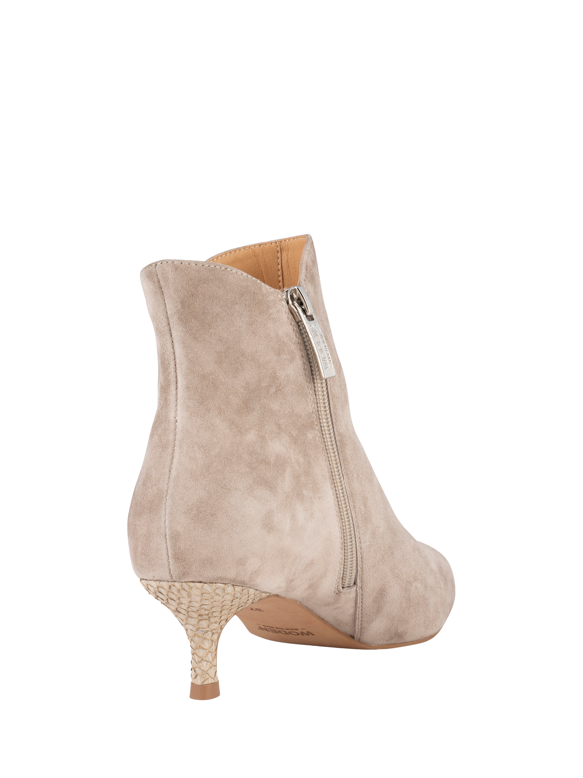 WODEN SHOE THE BEAR Saga Suede Blend Ankle Boots, Taupe