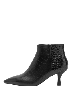 WODEN SHOE THE BEAR Vera Croc Ankle Boots, Black, Black